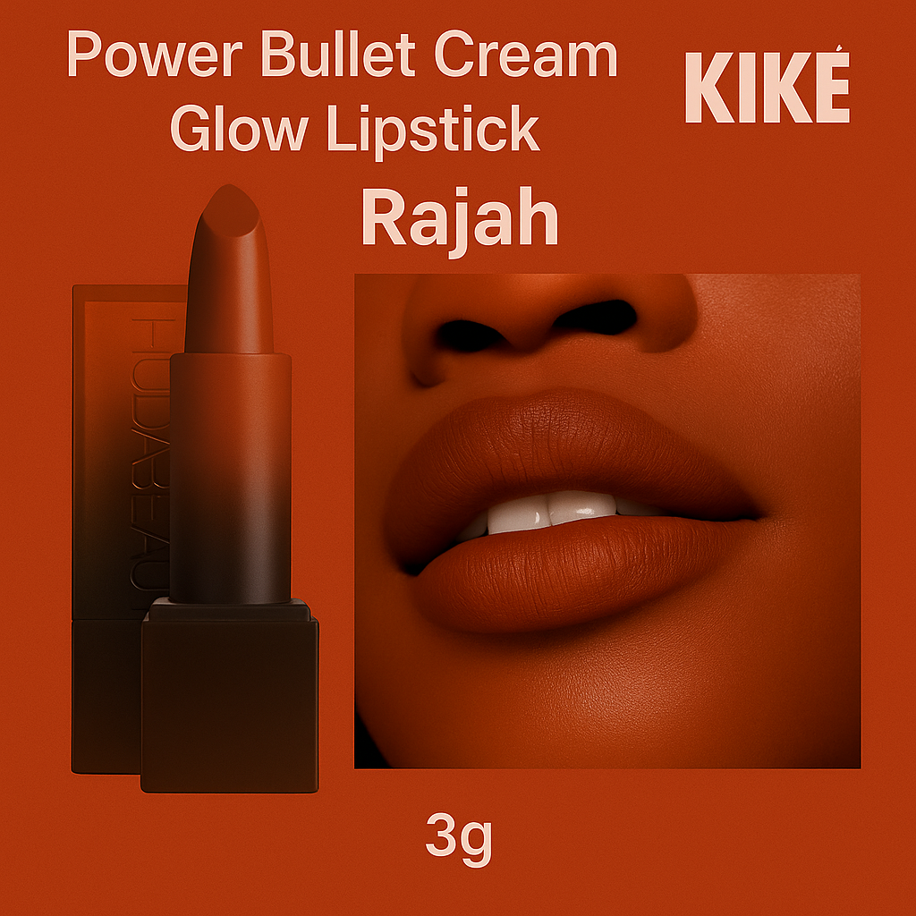 HUDA BEAUTY Power Bullet Cream Glow Lipstick – Rajah | 3g