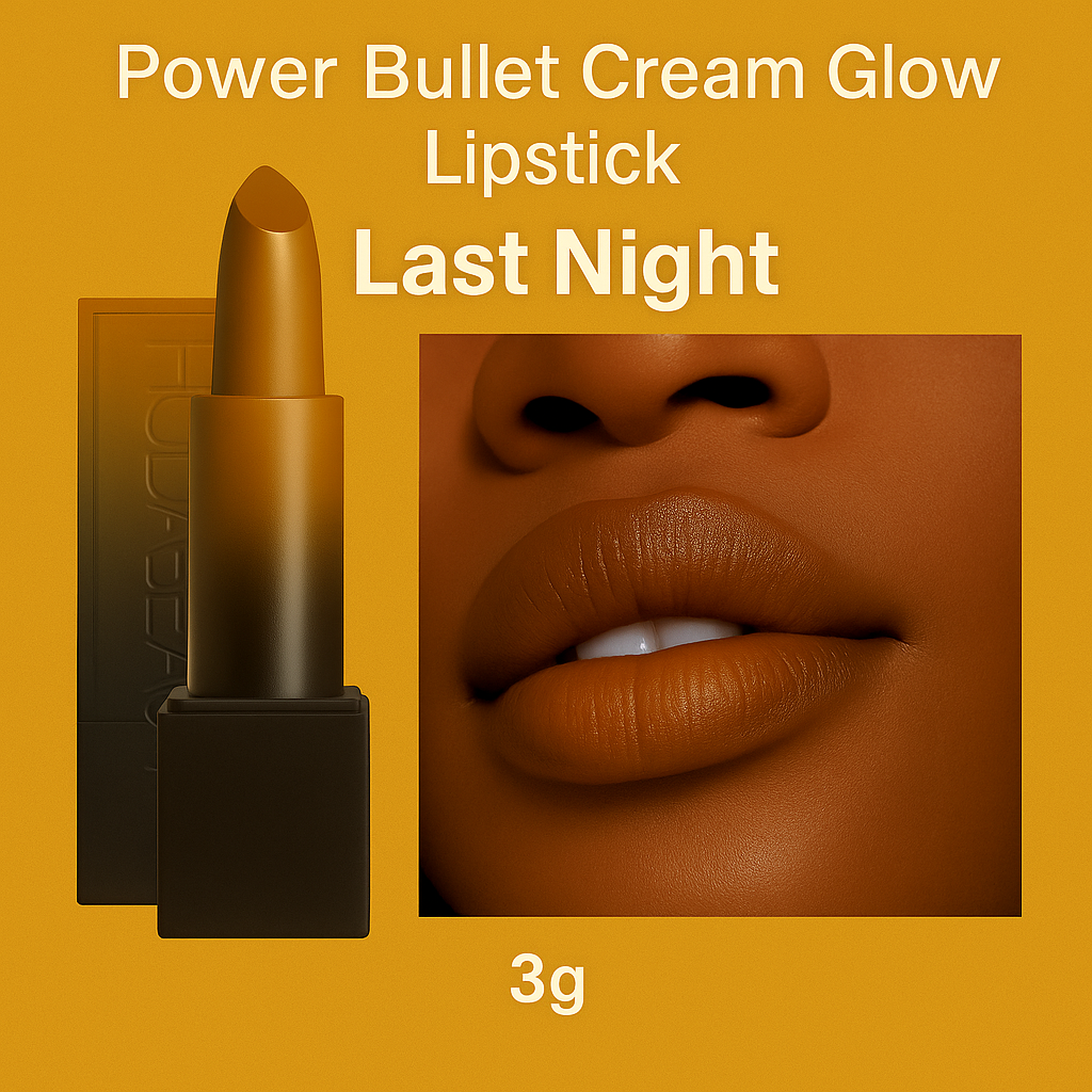 HUDA BEAUTY Power Bullet Cream Glow Lipstick – Last Night